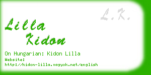 lilla kidon business card